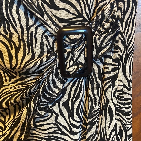 BCBGMaxAzria Black and White Zebra Print Dress Size XL - Picture 5 of 8